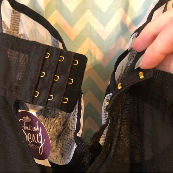 Lane Bryant Seriously Sexy black edgy underwire chemise size 18/20 NWT - Picture 9 of 10